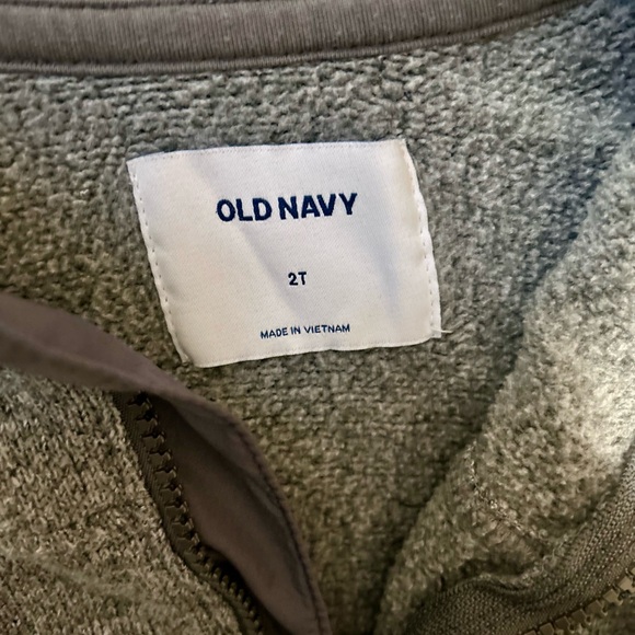 Boys Gray Full Zip Fleece Jacket 2T | Toddler Cozy Warm Fall Winter Outerwear - Picture 3 of 4